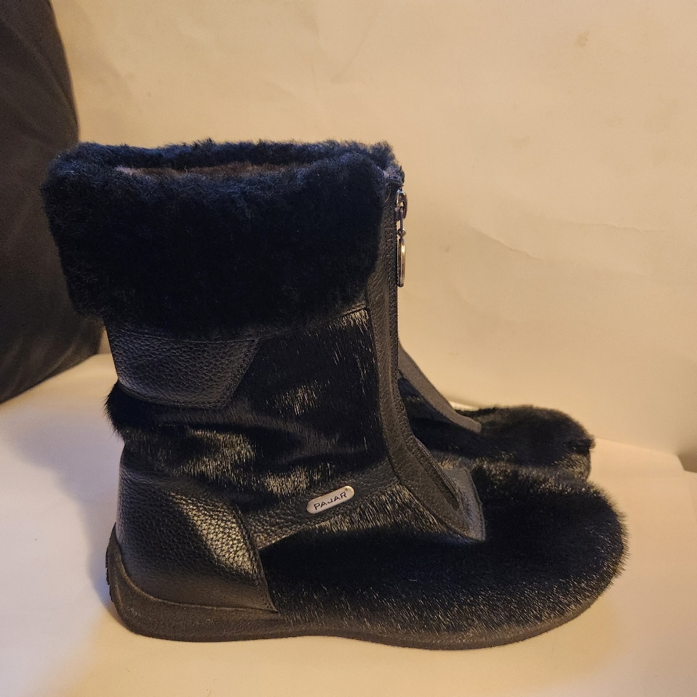 Pajar Fur with Shearling Lining Ankle Boots